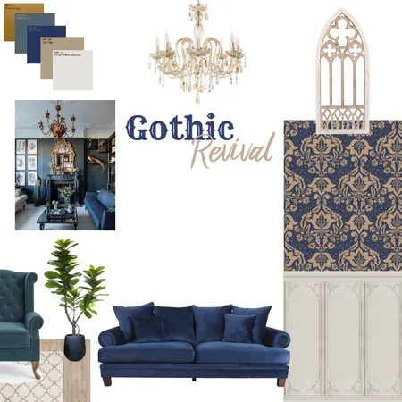 Gothic Revival Interior Design Mood Board by hadasimatmon@gmail.com on Style Sourcebook