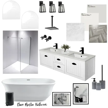 Clean Master Bath Interior Design Mood Board by Britnie on Style Sourcebook