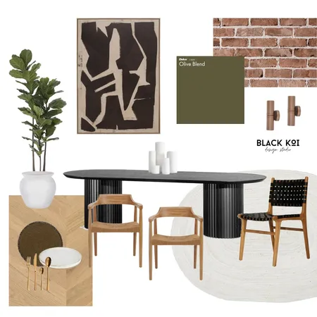 wabi sabi dining Interior Design Mood Board by Black Koi Design Studio on Style Sourcebook