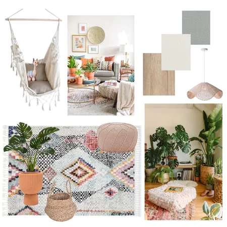 bohemian living room Interior Design Mood Board by _alyssanicholls on Style Sourcebook