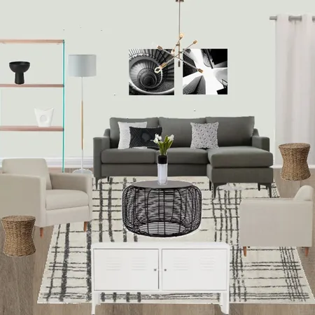 L14 - LIVING ROOM CONTEMPORARY BLACK & WHITE Interior Design Mood Board by Taryn on Style Sourcebook