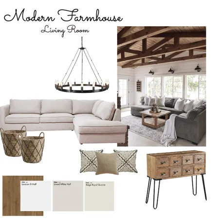 Modern Farmhouse - Living Room Interior Design Mood Board by Shona Darroch on Style Sourcebook