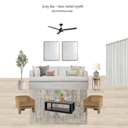Living Area - Warm Neutral Vignette Interior Design Mood Board by Casa Macadamia on Style Sourcebook