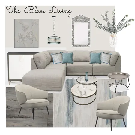 The Blues Living Interior Design Mood Board by creative grace interiors on Style Sourcebook