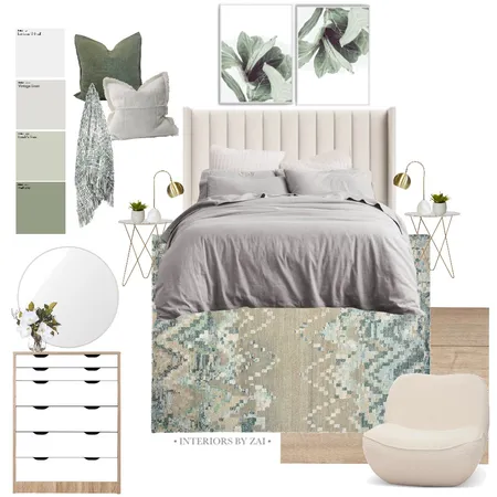 Nature bedroom Interior Design Mood Board by Interiors By Zai on Style Sourcebook