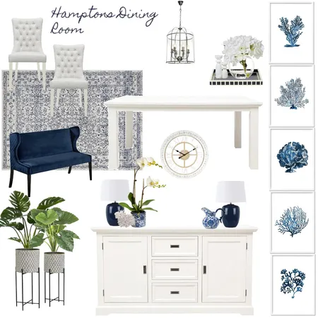 Hamptons Dining Room Interior Design Mood Board by TriciaDsouza on Style Sourcebook
