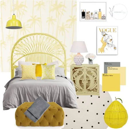 Mellow Lemon Yellow Interior Design Mood Board by interiorology on Style Sourcebook