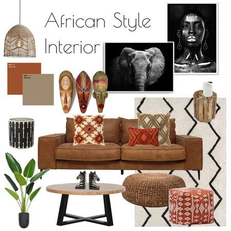 African Insipred Interior Design Mood Board by tamkfoster@gmail.com on Style Sourcebook