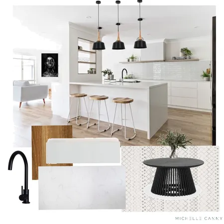 Monochrome Kitchen Design Interior Design Mood Board by Michelle Canny Interiors on Style Sourcebook
