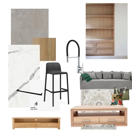 Kitchen + Living Grey and Timber Interior Design Mood Board by amelia.jane.lynette92@outlook.com on Style Sourcebook