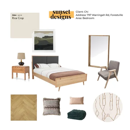 Bedroom Digital Sample Board (Final) Interior Design Mood Board by Chi_Nguyen on Style Sourcebook