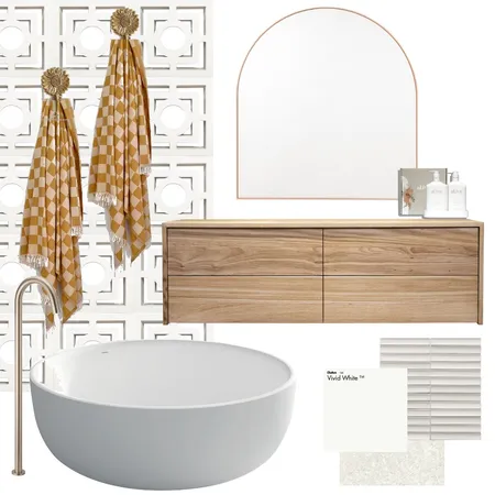Mustard Bathroom Interior Design Mood Board by Vienna Rose Interiors on Style Sourcebook
