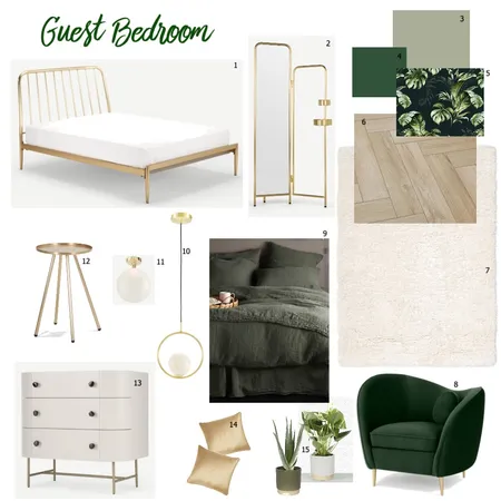 Guest Bedroom Interior Design Mood Board by FionaCruickshank on Style Sourcebook