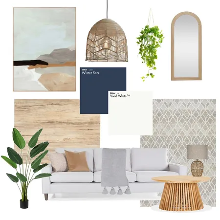 Boho Living Room Interior Design Mood Board by megnallen on Style Sourcebook