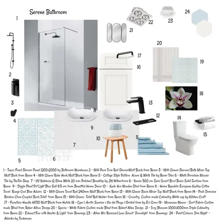 Serene Bathroom Interior Design Mood Board by Raff on Style Sourcebook