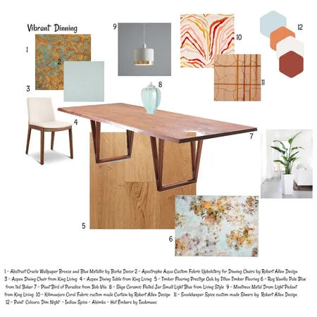 Vibrant Dinning Interior Design Mood Board by Raff on Style Sourcebook