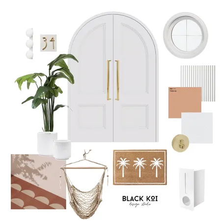 White & Pink Entry Interior Design Mood Board by Black Koi Design Studio on Style Sourcebook