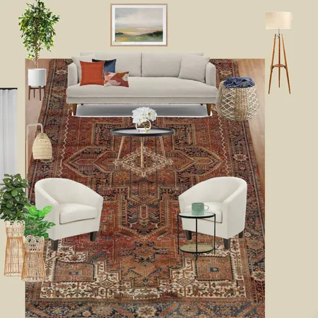 living room blue orange Interior Design Mood Board by Jaleh on Style Sourcebook