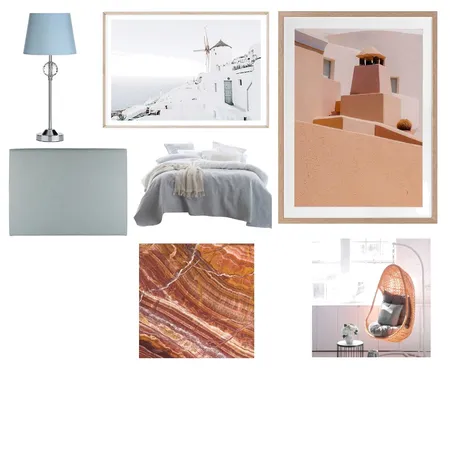 orange and blue bedroom Interior Design Mood Board by Daysen on Style Sourcebook