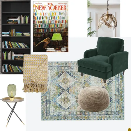 Reading Corner Green Payton Interior Design Mood Board by emma_kate on Style Sourcebook