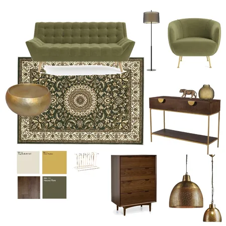Yelow, brown, green Interior Design Mood Board by Stella Permathouli on Style Sourcebook