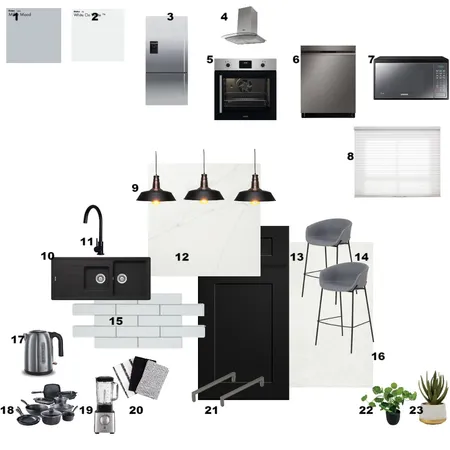 BLACK AND WHITE MOOD BOARD Interior Design Mood Board by Power Interiors on Style Sourcebook