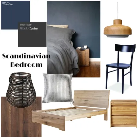 Scandinavian Bedroom Interior Design Mood Board by Samantha Interiors on Style Sourcebook