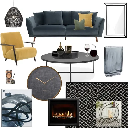 Living room - mustard Interior Design Mood Board by Shenae on Style Sourcebook