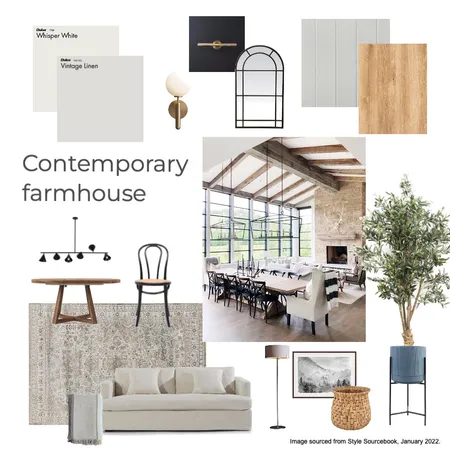 Modern Farmhouse Interior Design Mood Board by katiecawthorn on Style Sourcebook