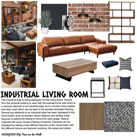 Industrial style living room Interior Design Mood Board by Tiani on Style Sourcebook