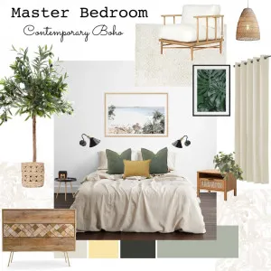 Contemporary Boho Bedroom Interior Design Mood Board by JanellMarie on Style Sourcebook