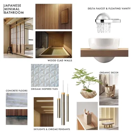 Japanese bathroom Interior Design Mood Board by Nayansi Sinha on Style Sourcebook