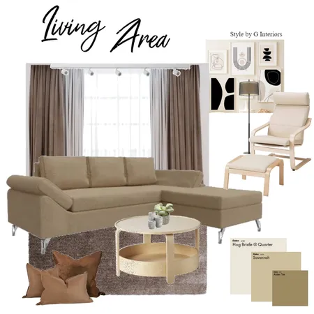 Neutral Living Area Interior Design Mood Board by Gia123 on Style Sourcebook