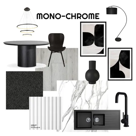 MONO-CHROME Kitchen/ Dining Interior Design Mood Board by chelsea.interiors on Style Sourcebook
