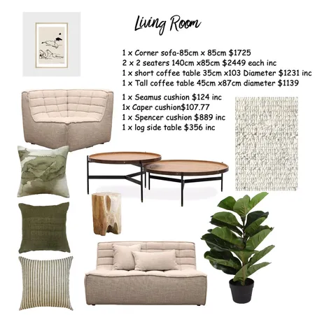Nerine Living Room Interior Design Mood Board by Leigh Fairbrother on Style Sourcebook