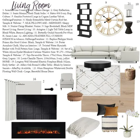 Module 9 Living Room Interior Design Mood Board by wbirkett on Style Sourcebook
