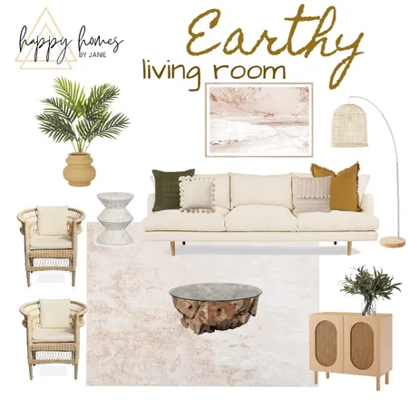 Earthy living room Interior Design Mood Board by janiehachey on Style Sourcebook