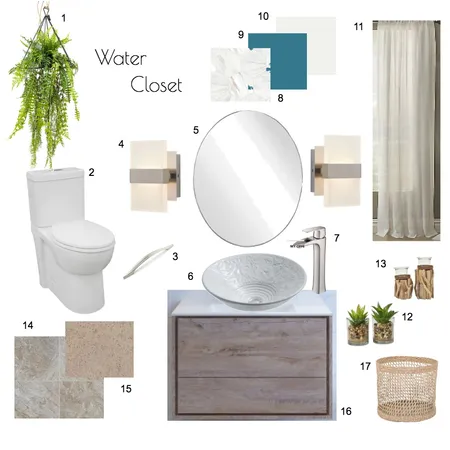 Water Closet - MOD 9 Interior Design Mood Board by klegrez on Style Sourcebook