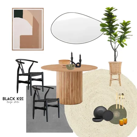 Avalon Dining Room Interior Design Mood Board by Black Koi Design Studio on Style Sourcebook