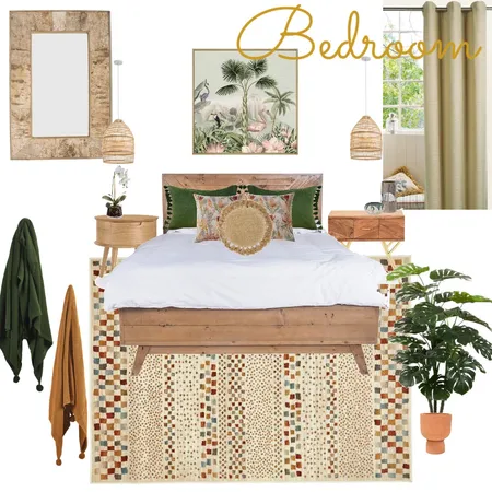 Boho bedroom Interior Design Mood Board by anaste9 on Style Sourcebook