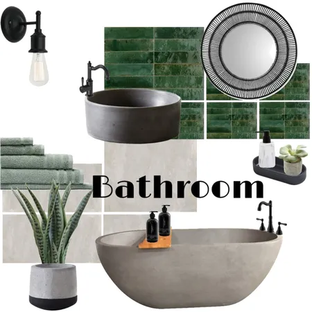 Green bathroom Interior Design Mood Board by anaste9 on Style Sourcebook