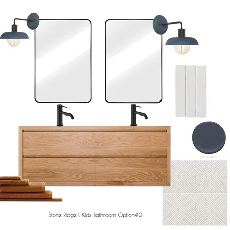 Stone Ridge l Kids Bathroom Option#2 Interior Design Mood Board by hoogadesign@outlook.com on Style Sourcebook