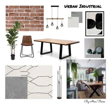 Urban Industrial Dining room Interior Design Mood Board by Aline Farias on Style Sourcebook