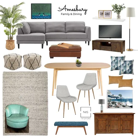 Amesbury - Living & Dining Interior Design Mood Board by Nis Interiors on Style Sourcebook