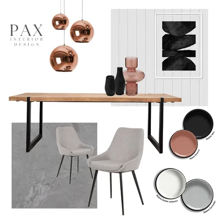 Industrial Inspired Dining Room Interior Design Mood Board by PAX Interior Design on Style Sourcebook