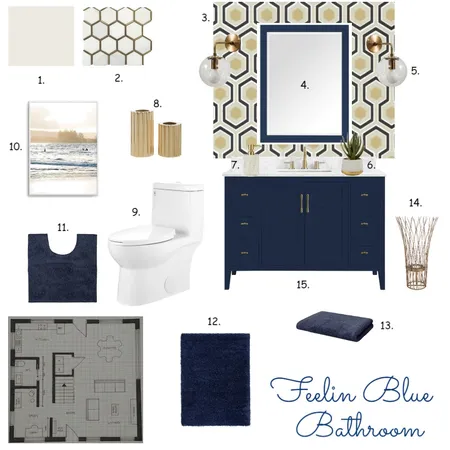 Feelin Blue Bathroom Interior Design Mood Board by pmohan on Style Sourcebook