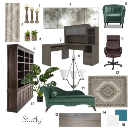 Study - MOD 9 Interior Design Mood Board by klegrez on Style Sourcebook