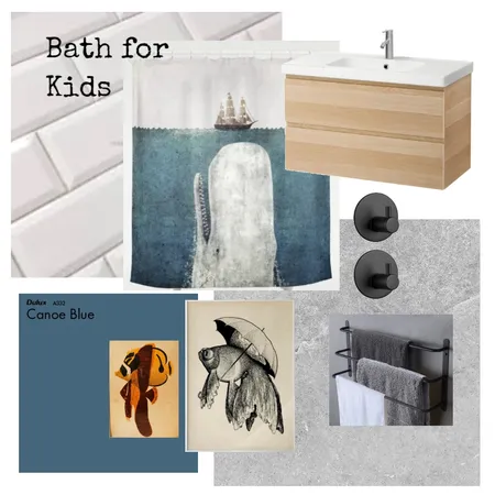 Bathroom Kids Interior Design Mood Board by Agnes_Balint on Style Sourcebook