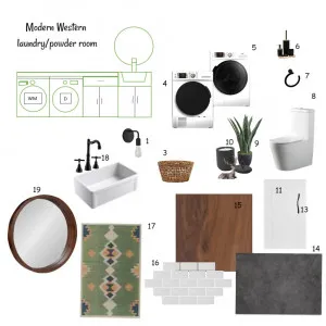 Modern western Laundry Interior Design Mood Board by Joybird on Style Sourcebook