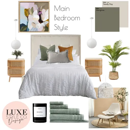 Earthy Scandi Bedroom Interior Design Mood Board by Luxe Style Co. on Style Sourcebook